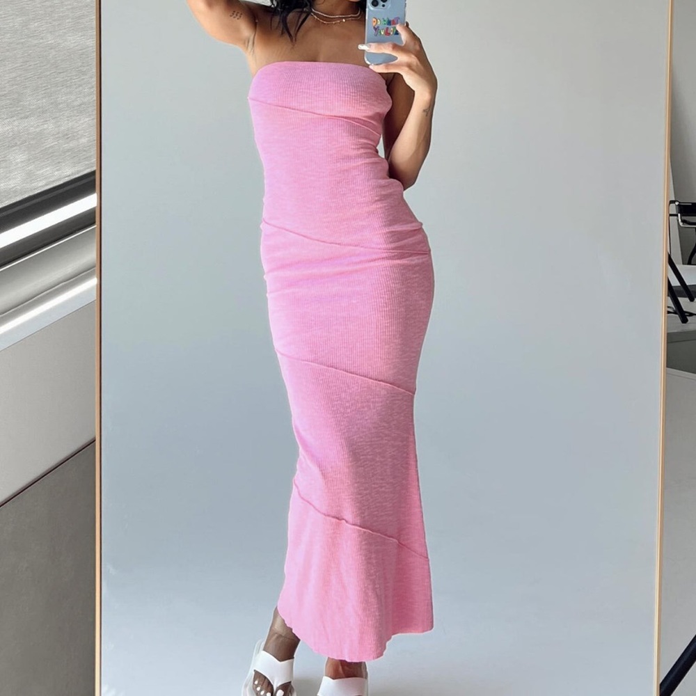 Oscar Midi Dress Pink